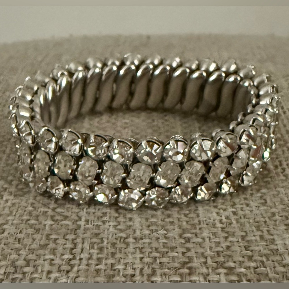 Vintage Crystal Cuff Bracelet Baddie